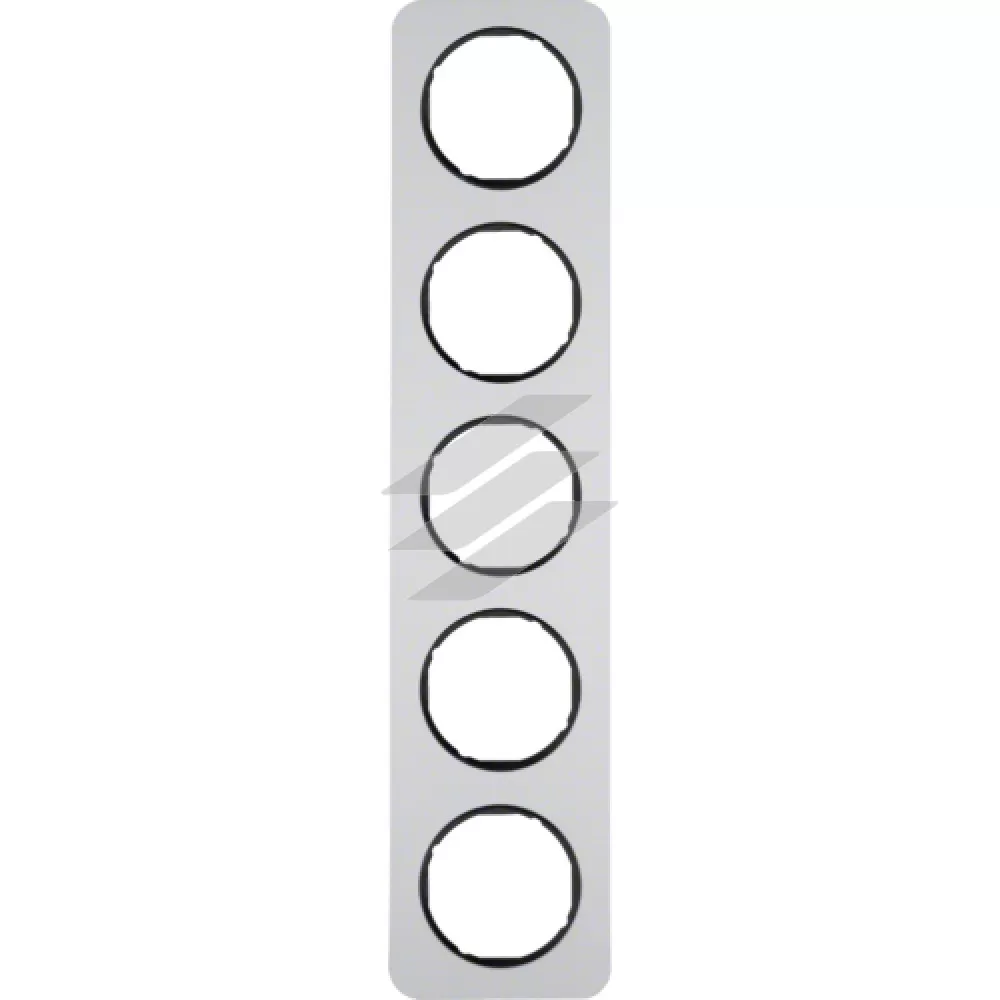 Рамка 5 постова алюміній/чорний, R.1, Hager