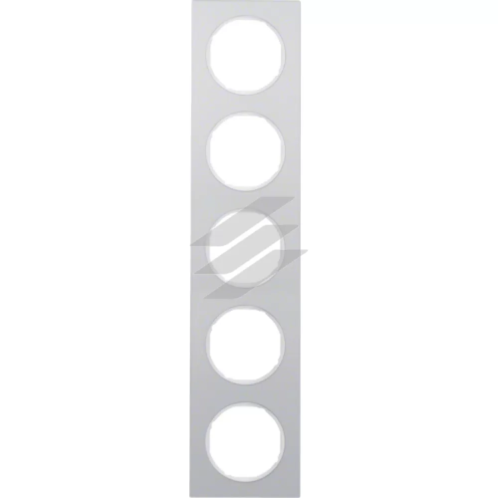 Рамка 5 постова алюміній/полярна білизна, R.3, Hager