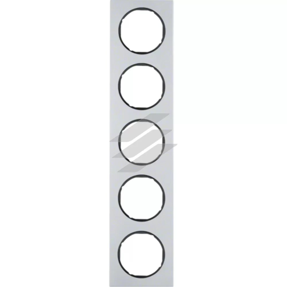 Рамка 5 постова алюміній/чорний, R.3, Hager