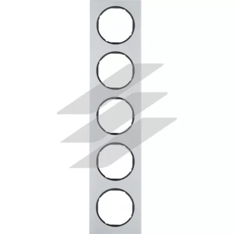 Рамка 5 постова алюміній/чорний, R.3, Hager