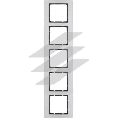Рамка 5 постова алюміній/антрацит B.3, Hager