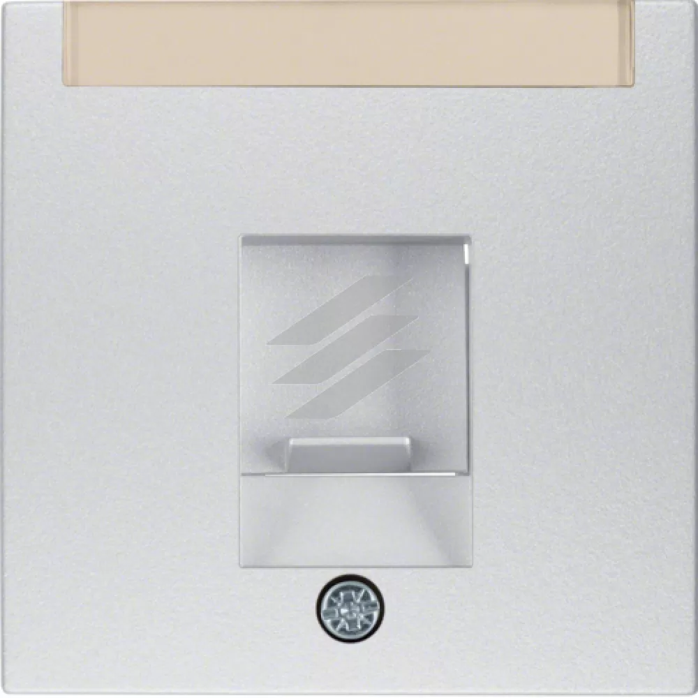 Накладка для суппортів під модуль RJ12/RJ45, алюміній S.1, Hager