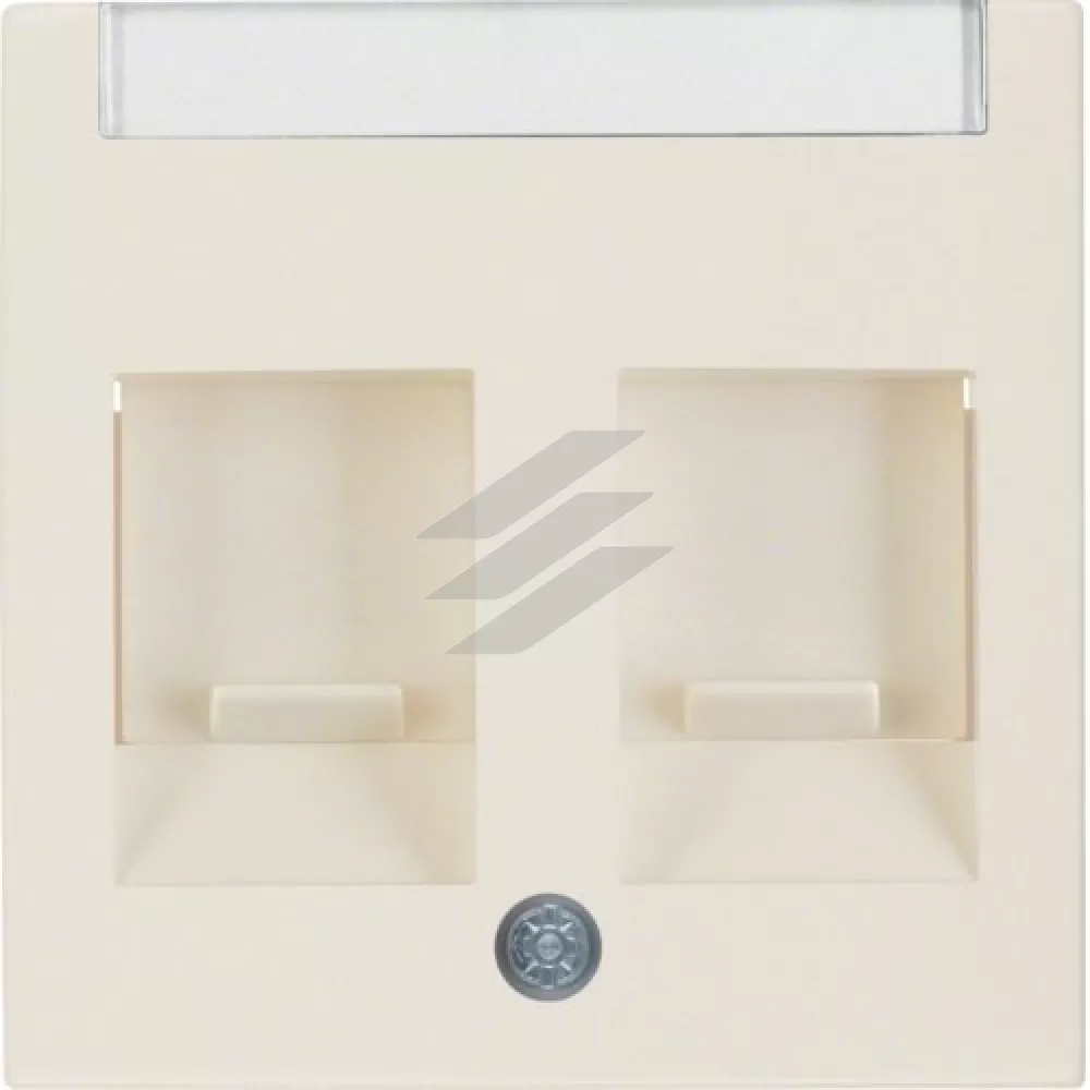 Накладка для суппортів під 2 модулі RJ12/RJ45, біла S.1, Hager