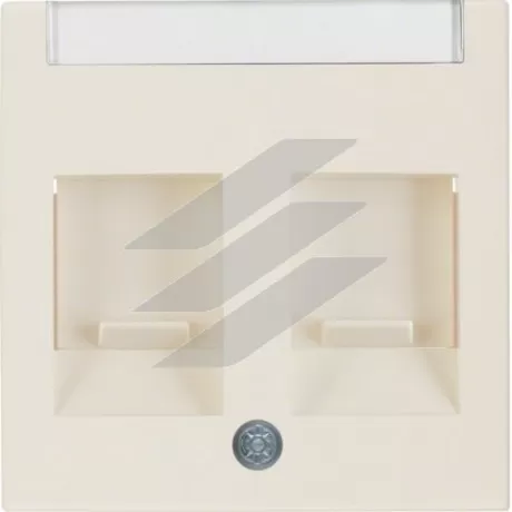 Накладка для суппортів під 2 модулі RJ12/RJ45, біла S.1, Hager