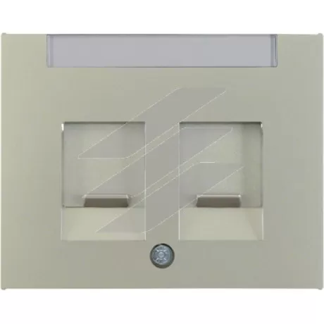 Накладка для суппортів під 2 модулі RJ12/RJ45, сталевий лак, K.5, Hager