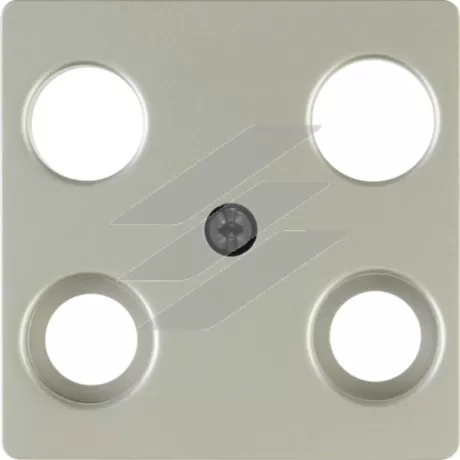 Накладка для анетенної розетки 4 отвори, сталевий лак, K.5/ARSYS, Hager
