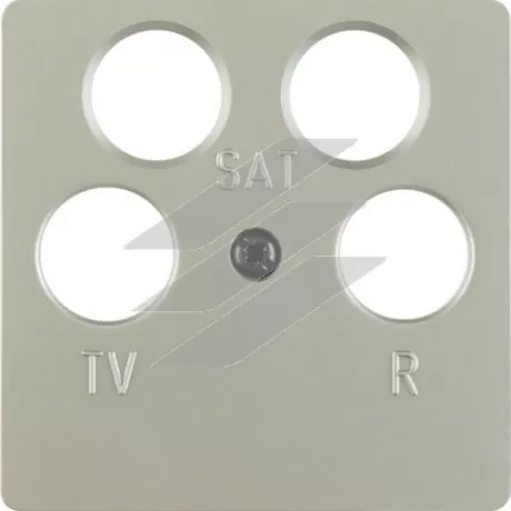 Накладка для анетенної розетки 4 отвори, сталевий лак, K.5/ARSYS, Hager