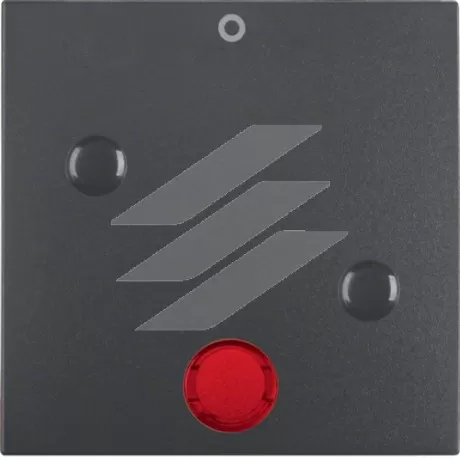 Клавіша 1Х зі знком 0 та лінзою, прикручується, антрацит S.1, Hager