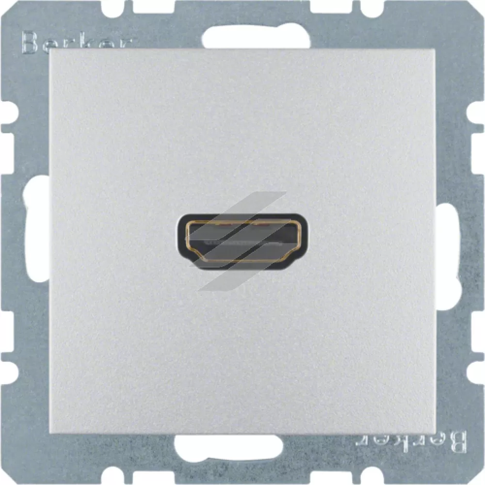 HDMI-розетка, алюміній S.1, Hager