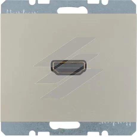 HDMI-розетка, сталевий лак, K.5, Hager