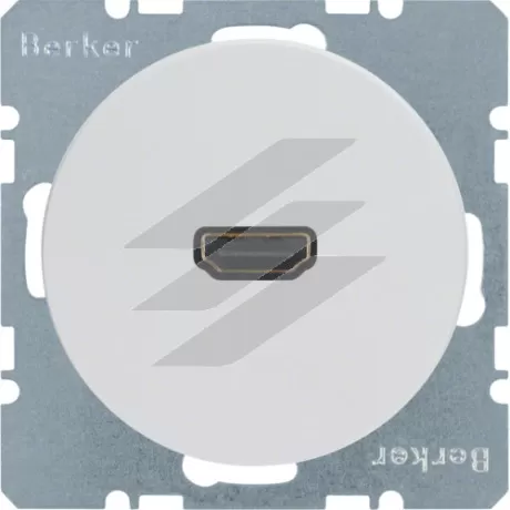 HDMI-розетка, підключення з заду під кутом 90°, полярна білизна, R.x, Hager