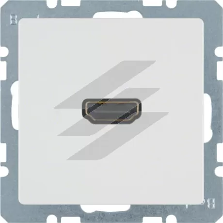 HDMI-розетка, підключення з заду під кутом 90°, полярна білизна, Q.х, Hager