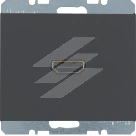 HDMI-розетка, підключення з заду під кутом 90°, антрацит, K.1, Hager