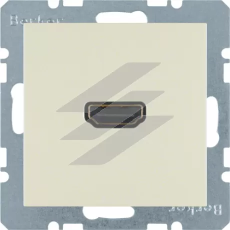 HDMI-розетка, підключення з заду під кутом 90°, біла S.1, Hager