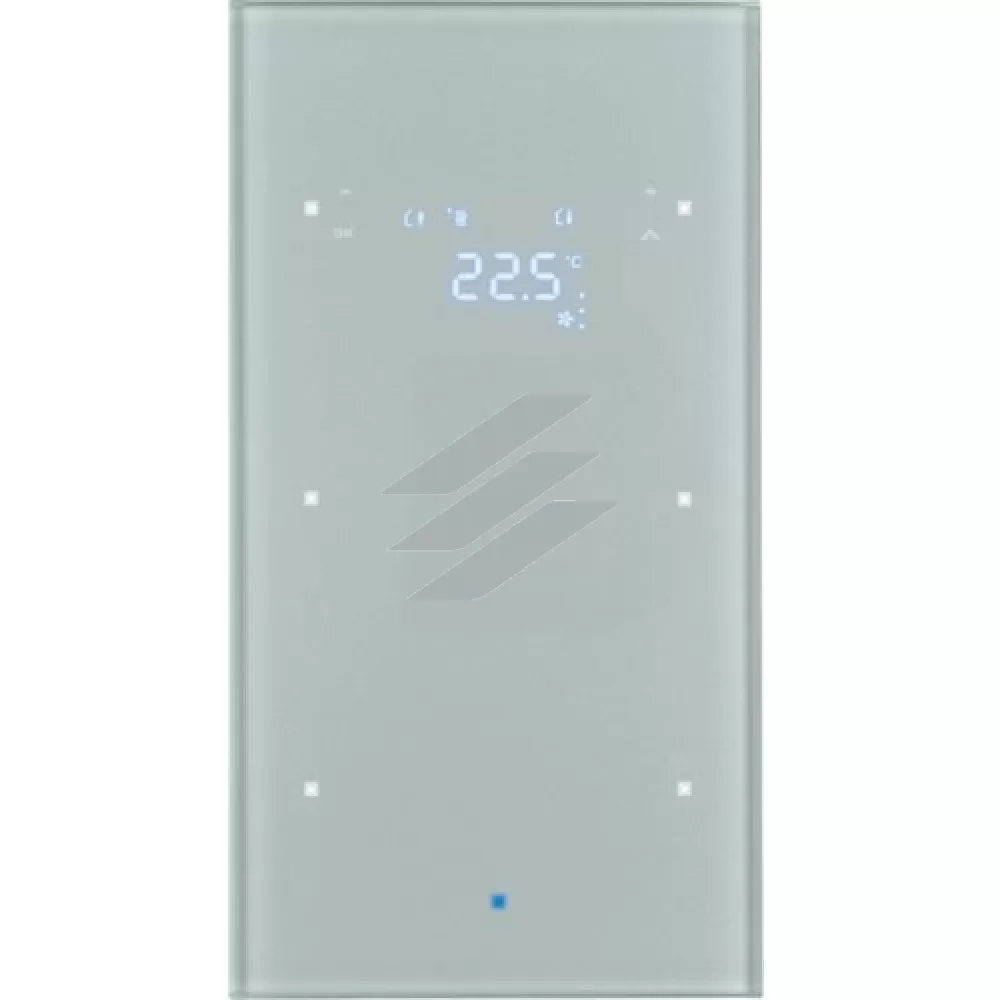 Скляний сенсор 2-кан. з регул. температури, алюміній, TS Sensor, Hager