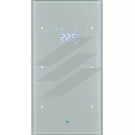 Скляний сенсор 2-кан. з регул. температури, алюміній, TS Sensor, Hager