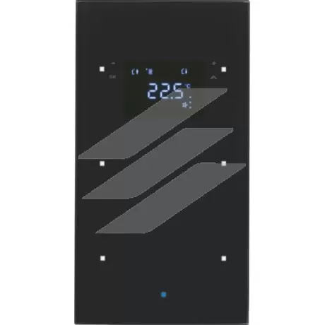 Скляний сенсор 2-кан. з регул. температури, чорний, TS Sensor, Hager