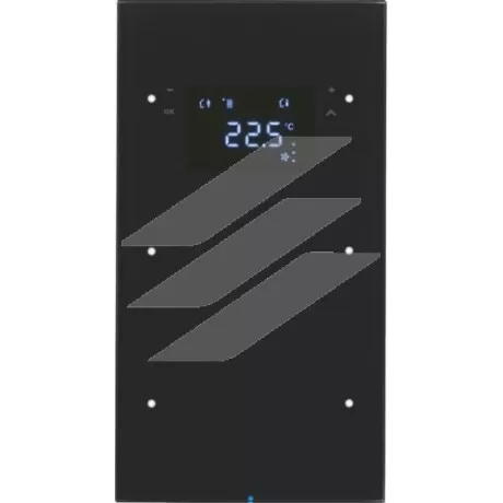 Скляний сенсор 2-кан. з регул. температури, чорний, TS Sensor R.3, Hager