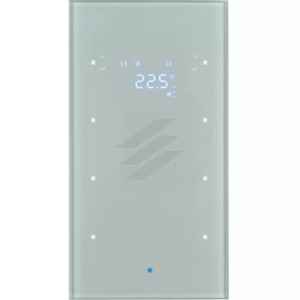 Скляний сенсор 3-кан. з регул. температури, алюміній, TS Sensor, Hager
