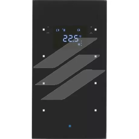 Скляний сенсор 3-кан. з регул. температури, чорний, TS Sensor, Hager