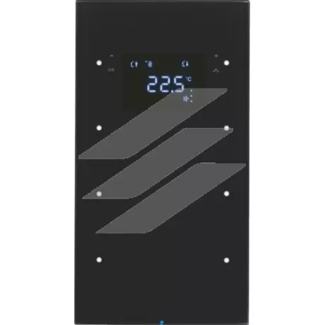 Скляний сенсор 3-кан. з регул. температури, чорний, TS Sensor R.3, Hager