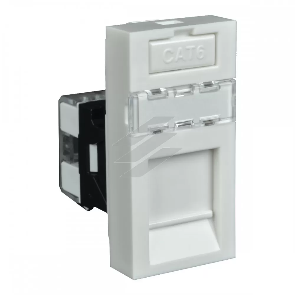 Модульна розетка 45х22,5х30 мм з роз'ємом RJ-45/6, серія QUADRO QD 45X22.5-RJ45/6_HB, КОПОС