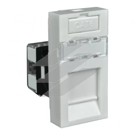 Модульна розетка 45х22,5х30 мм з роз'ємом RJ-45/6, серія QUADRO QD 45X22.5-RJ45/6_HB, КОПОС