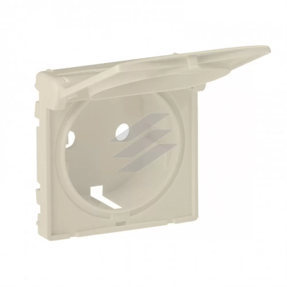 Накладка розетки Valena LIFE 2P+PE з кришкою, слонова кістка, Legrand