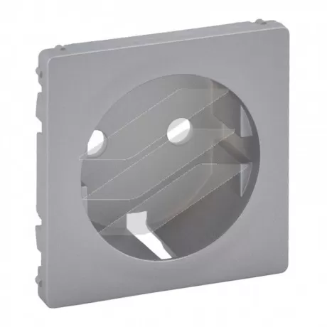 Лицева панель розетки Valena LIFE 2P+PE, алюміній, Legrand