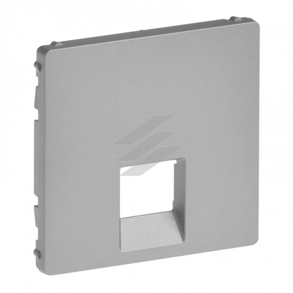 Лицева панель розетки Valena LIFE RJ11/RJ45, алюміній, Legrand
