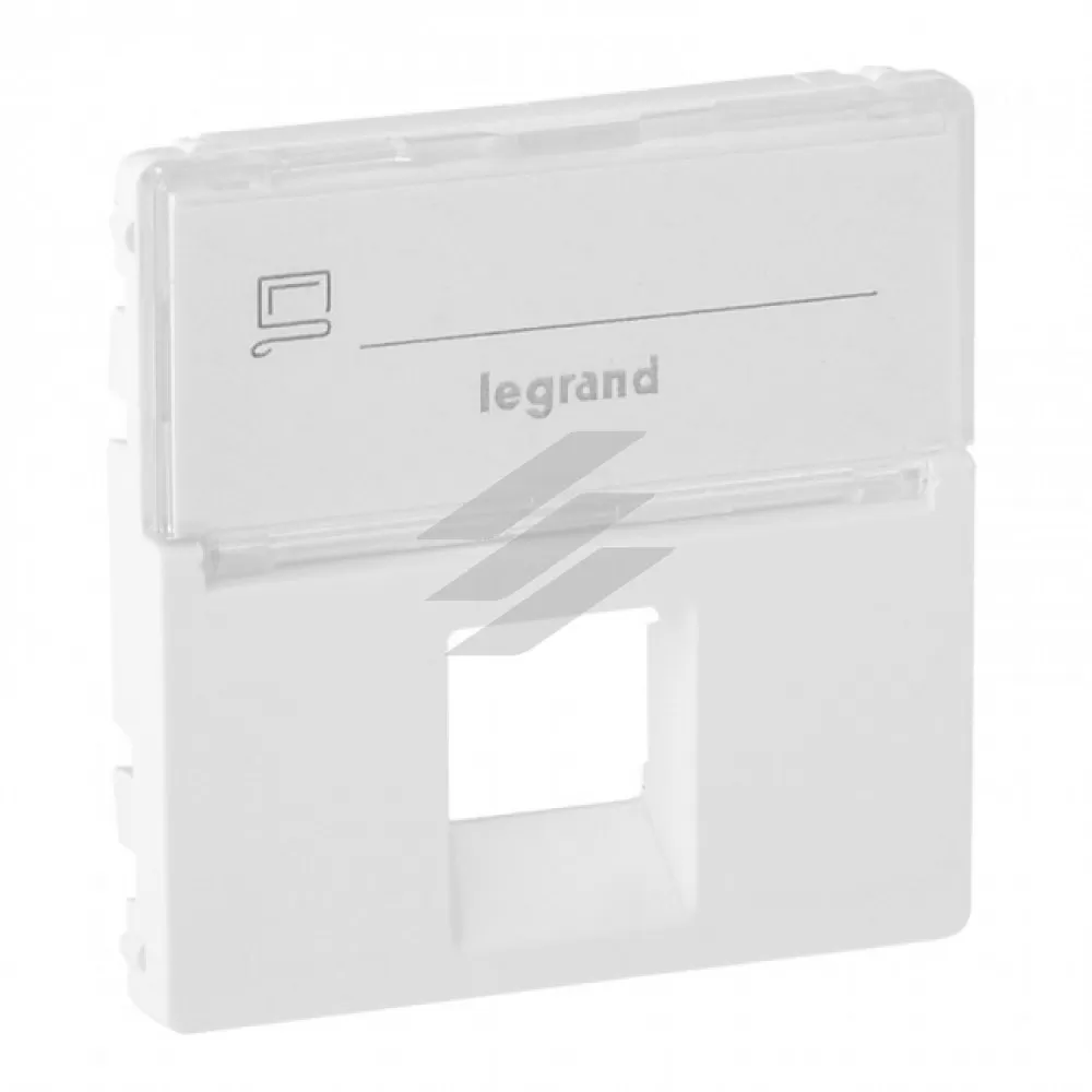 Лицева панель Valena LIFE RJ11/RJ45 з текстом, білий, Legrand