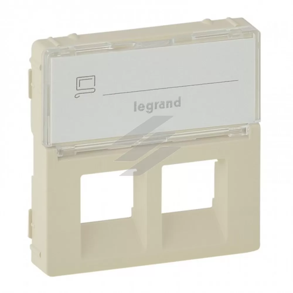 Накладка розетки Valena LIFE RJ11/RJ45 підпис, слонова кістка, Legrand