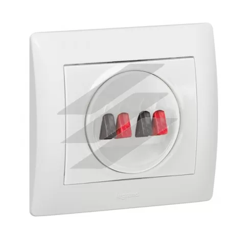 Лицева панель Galea Life розетки акустичної (для динамиків) подвійна White, Legrand