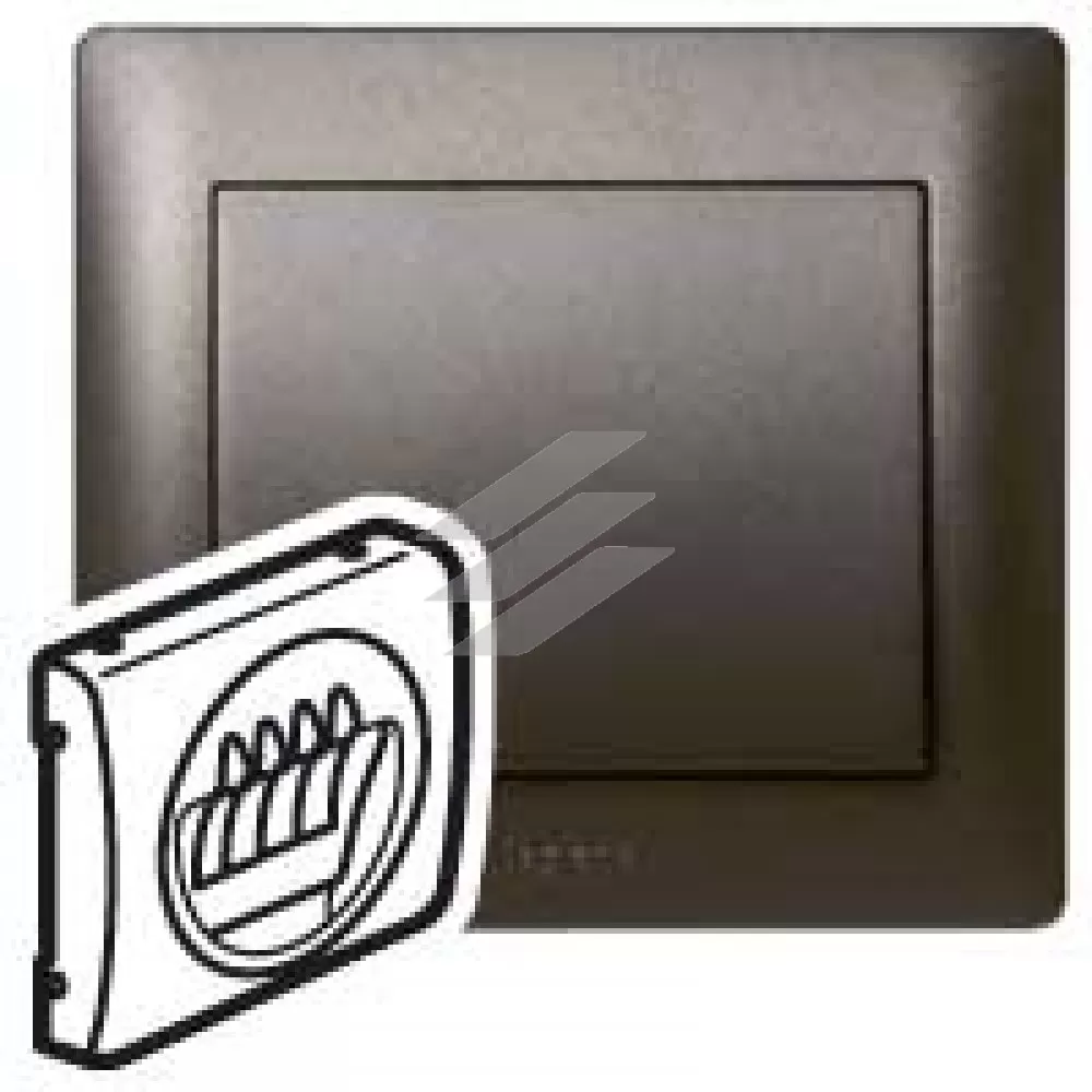 Лицева панель Galea Life розетки акустичної (для динамиків) подвійна Dark Bronze, Legrand