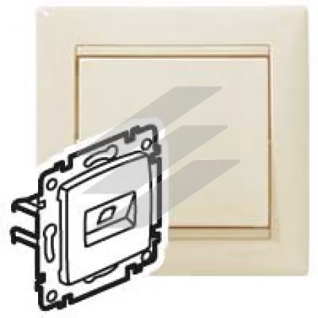 Розетка інформаційна Valena 2хRJ45 кат.6 STP без захватів, слонова кістка, Legrand