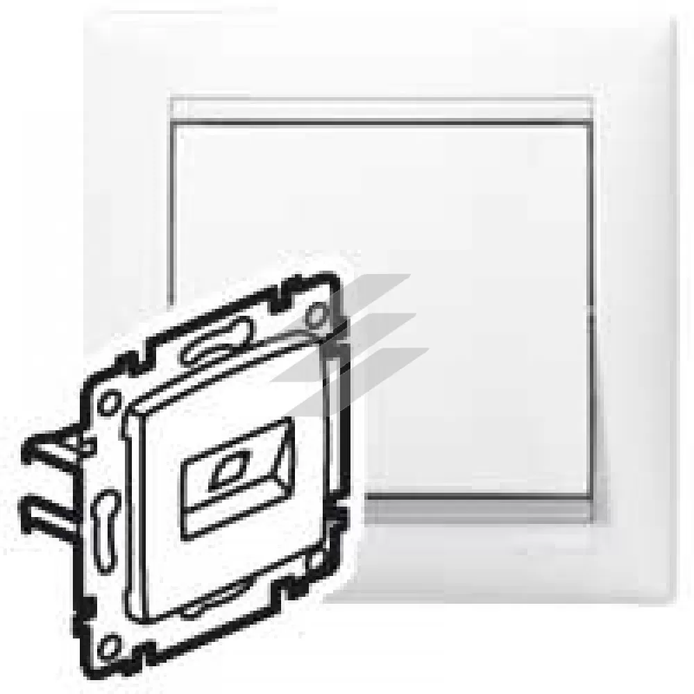 Розетка інформаційна Valena 2хRJ45 кат.6 STP без захватів, білий, Legrand