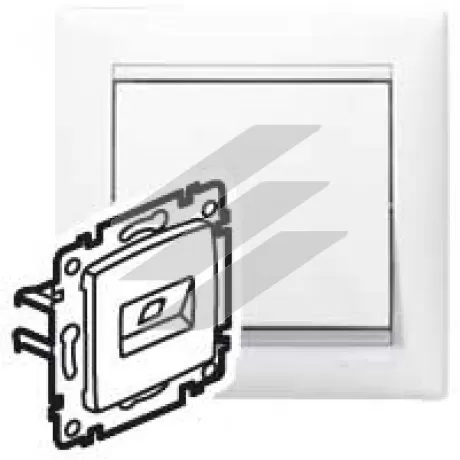 Розетка інформаційна Valena 2хRJ45 кат.6 STP без захватів, білий, Legrand