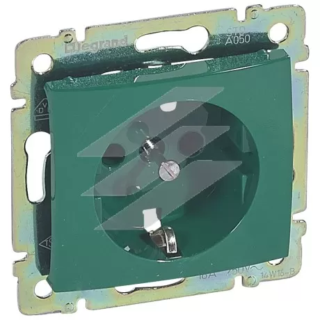 Розетка Valena 2P+PE зелений, Legrand