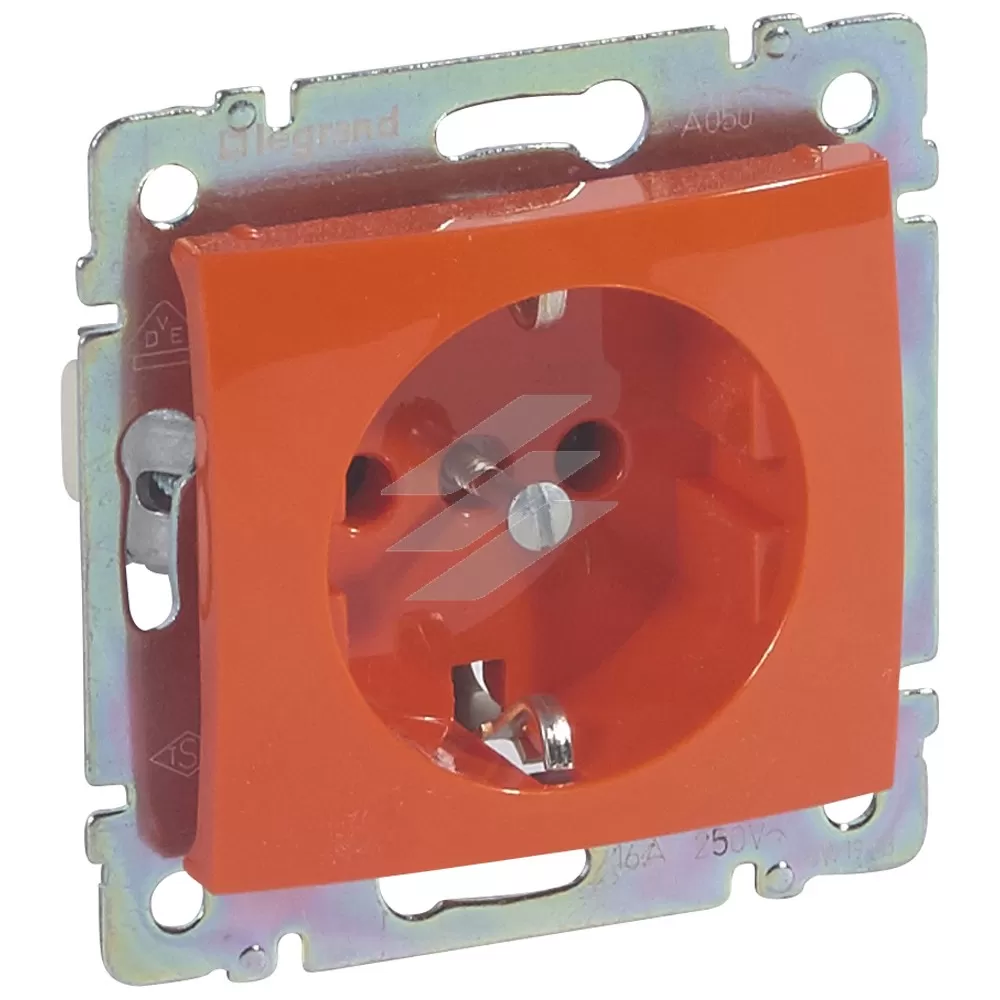 Розетка Valena 2P+PE Жовтий, Legrand