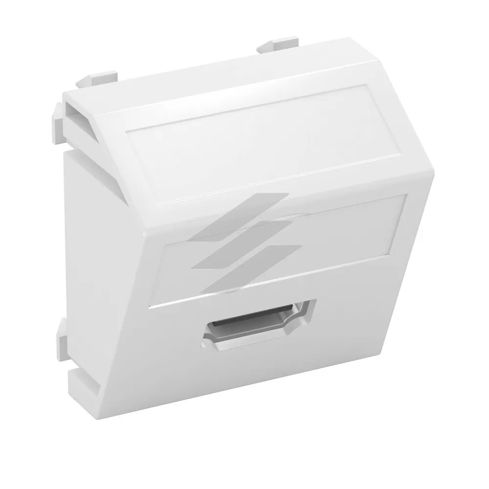 Розетка HDMI modul 45, кутова/біла, OBO Bettermann