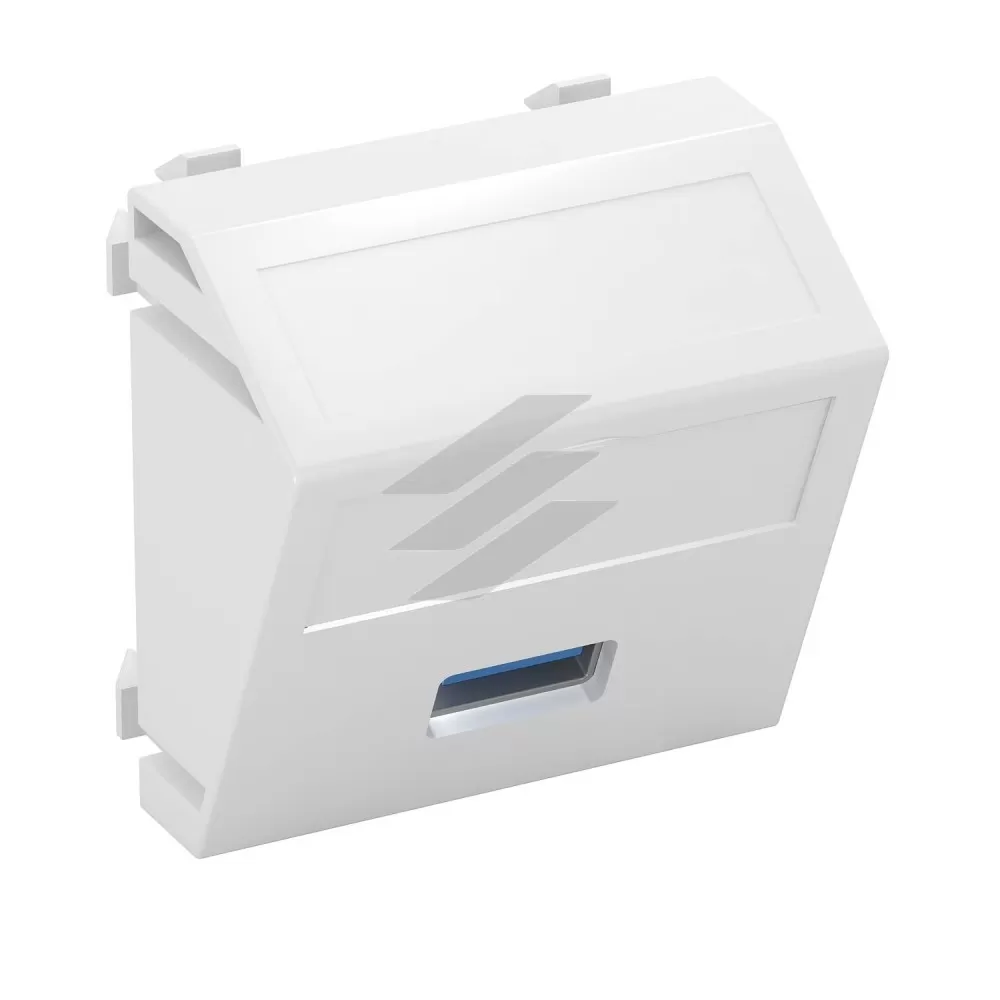 Розетка USB 3.0, modul 45, кутова/алюміній, OBO Bettermann