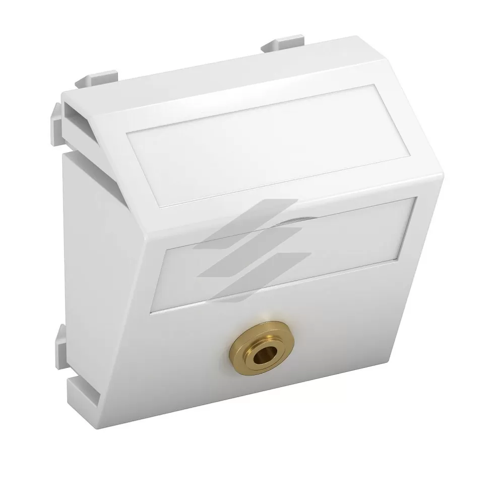 Розетка Mini jack 3.5мм modul 45, кутова/біла, OBO Bettermann