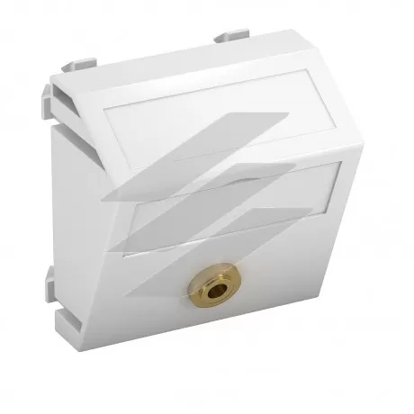 Розетка Mini jack 3.5мм modul 45, кутова/біла, OBO Bettermann