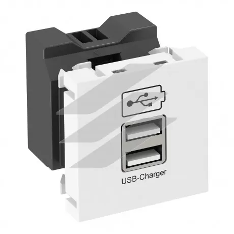 Зарядний пристрій USB modul 45, 2xUSB, max 2.1A/білий, OBO Bettermann