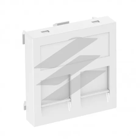 Інформаційна панель 45х45, 2 RJ45 (AMP SL Series, Brand-Rex, Nexans), пуста/біла, OBO Bettermann