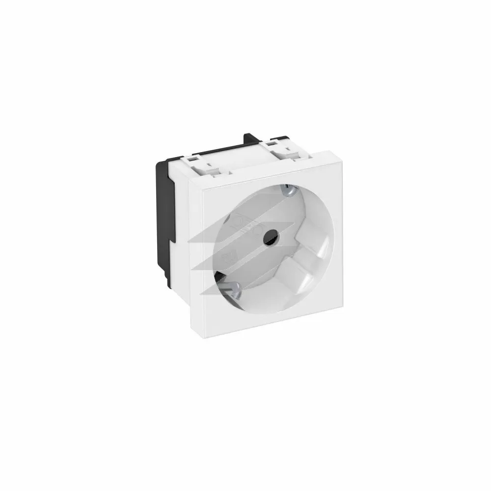 Розетка modul 45 із заземленням та шторками 250V~, 16A, 33˚/червона, OBO Bettermann
