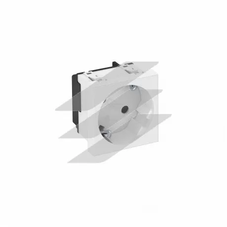 Розетка modul 45 із заземленням та шторками 250V~, 16A, 33˚/червона, OBO Bettermann