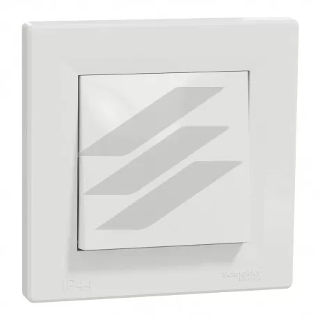 Вимикач 1-клавішний, зі ступенем захисту IP44, 10A, білий, серія Asfora, Schneider Electric