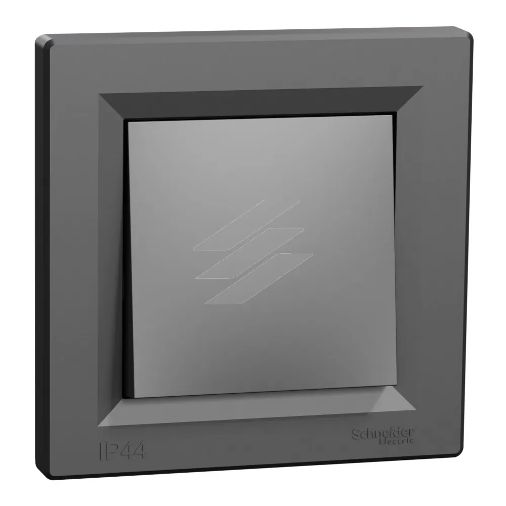 Вимикач 1-клавішний антрацит IP44, серія Asfora, Schneider Electric