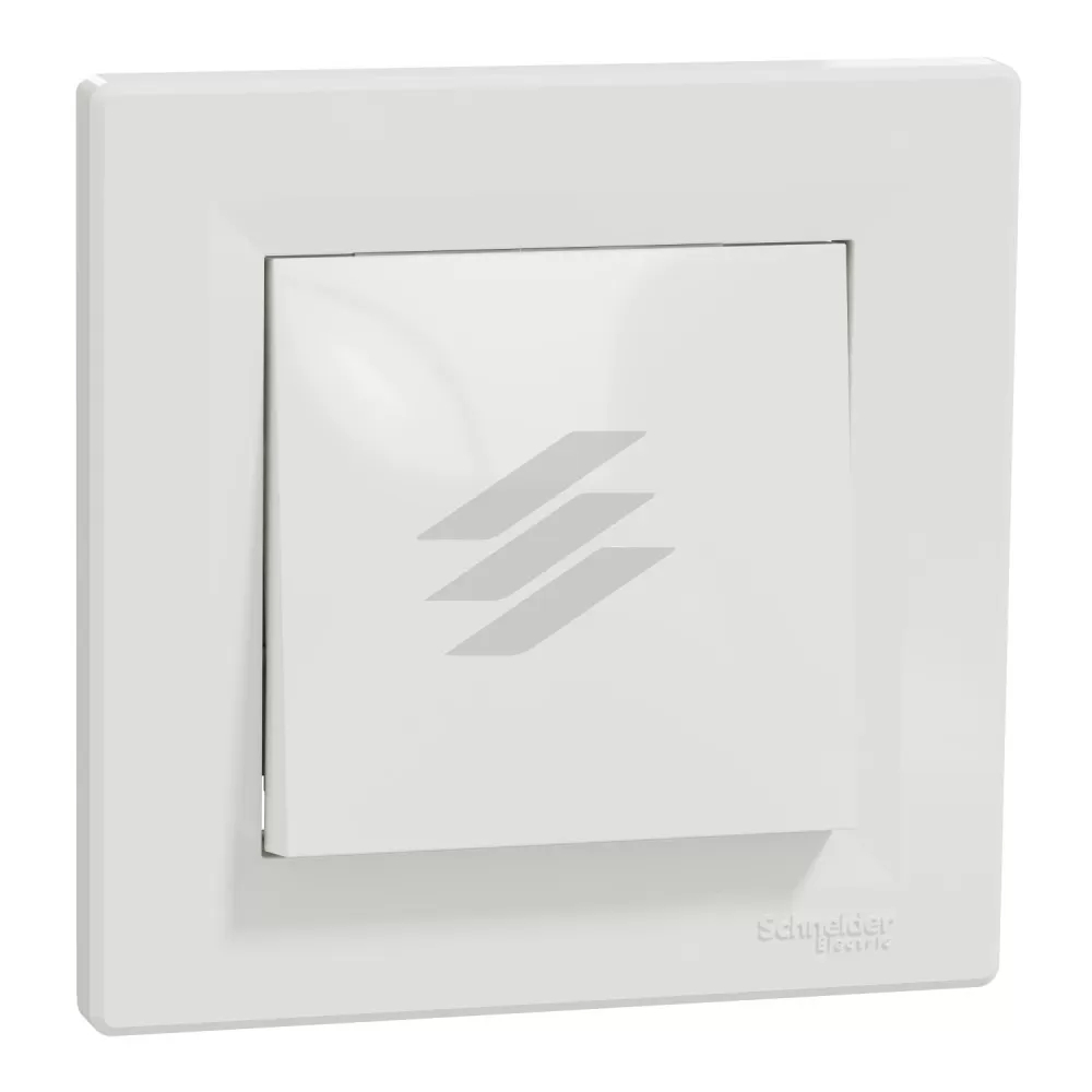 Кнопка 1-клавішна (самозатискні клеми), білий, серія Asfora, Schneider Electric